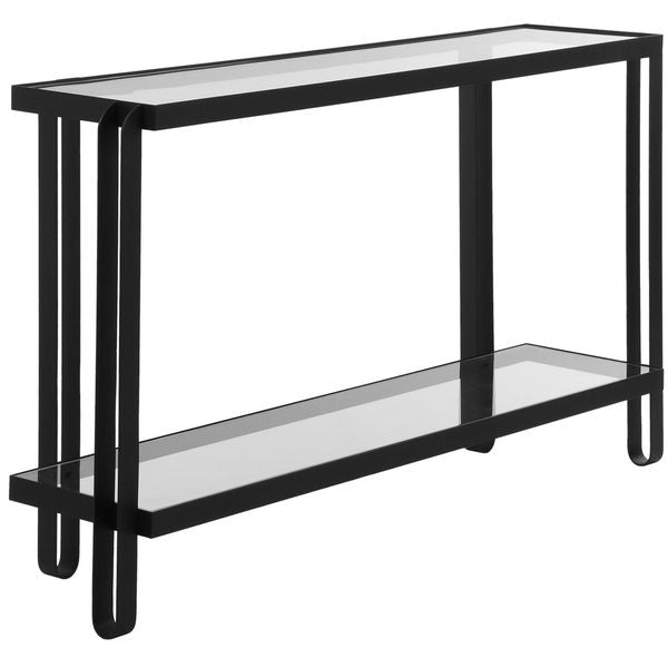 Tavolo consolle Shadow nero satinato