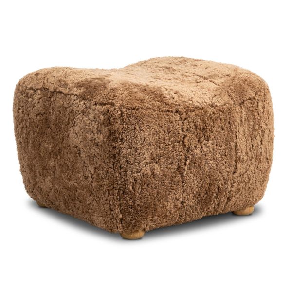 Pouf Oslo, Pelliccia Ambra, collaborazione Amber Lewis