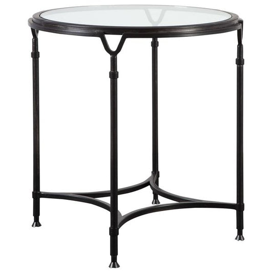 Tavolino laterale Samson finitura nero invecchiato