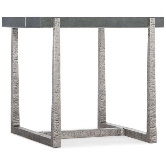 Tavolino d'angolo materiali misti Chapman, Colore Grigio