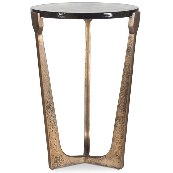 Tavolo decorativo Bohdi in ottone antico